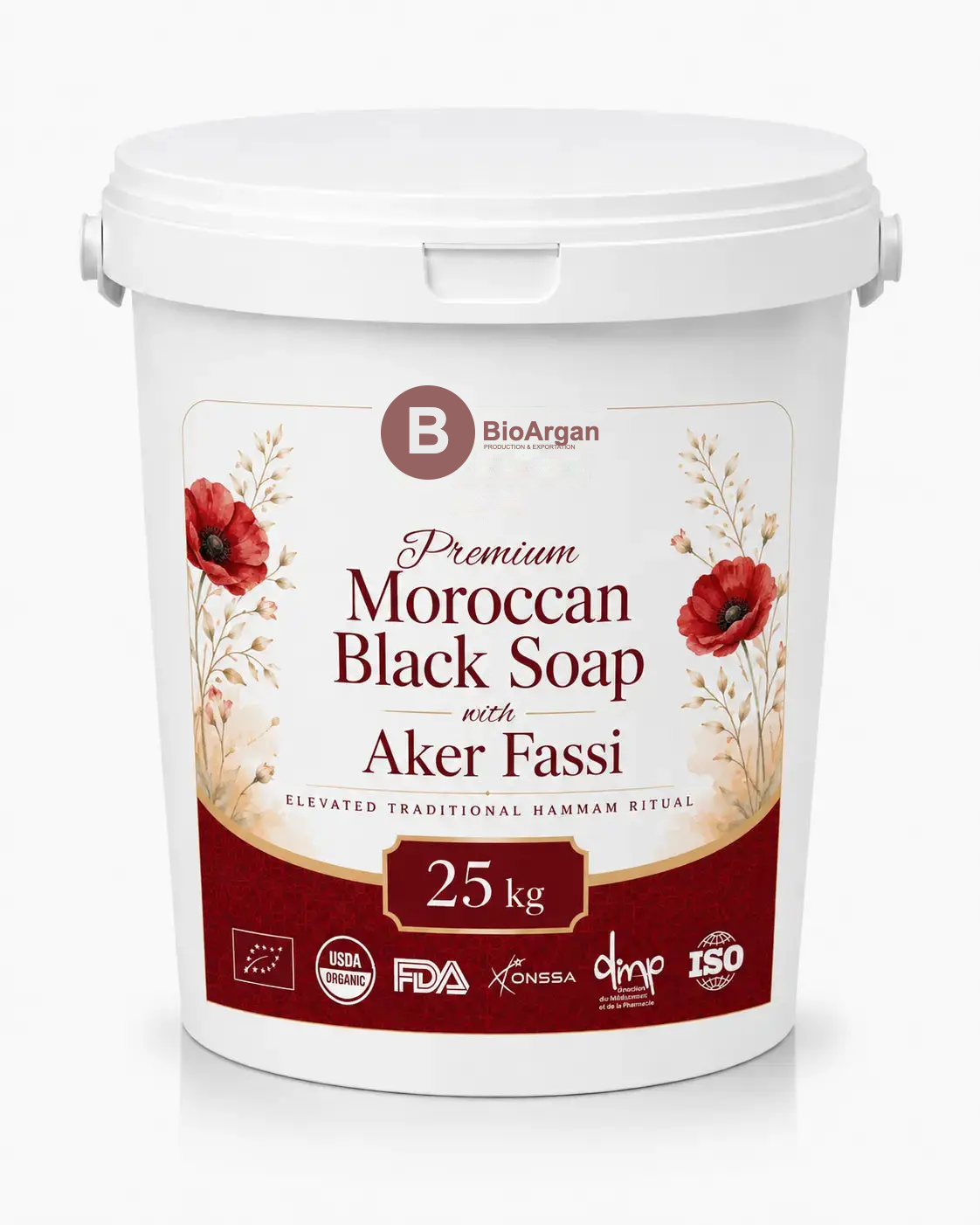 Bulk Moroccan Black Soap with Aker Fassi